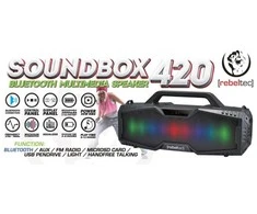 Rebeltec mėlynos spalvos bluetooth garsiakalbis SoundBOX 420 juodas