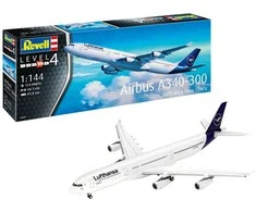 Revell Airbus A340-300 Lufthansa naujas dažymas 1/144 plastikinis rinkinys