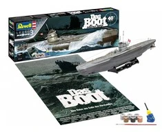 Revell – Das Boot U-Boot Typ VII C Collector's Edition – 40-mečio dovanų komplektas, 1/144, 05675