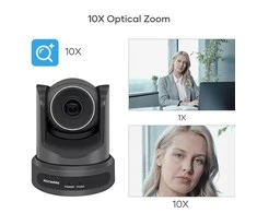 Rocware RC20 – 1080p PTZ kamera USB 1080p vaizdo konferencijos – 10x optinis priartinimas