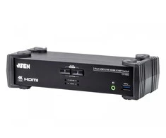 Aten | 2 prievadų USB 3.0 4K HDMI KVMP komutatorius su garso maišytuvo režimu | CS1822