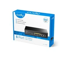 Komutatorius - Cudy FS1006P 10/100 PoE 6 Prievadai Juodas