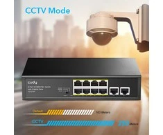 Šakotuvas Komutatorius - Cudy FS1010P 8-Portis PoE Fast Ethernet Juodas