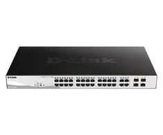 Šakotuvas D-LINK 28-Port Layer2 PoE Gigabit Smart Managed Switch dlink žalias 3.0 24x 10/100/1000Mbit/s TP RJ-45 PoE prievadas 802.3at