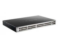 Šakotuvas D-LINK DGS-3130-54PS/E, 48 Gig L3 Stackable PoE Switch 2x10 Gig w/4xSFP+, Std Image | D-Link