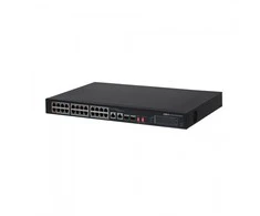 „Dahua Technology Co“ PoE šakotuvas, 24 prievadų, PoE+, 2 RJ45 prievadų + 2 SFP prievadų, 240 W