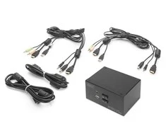 Assmann Electronic Assmann elektroninis DIGITUS KVM jungiklis 2x2 HDMI 2-port Dual Ekranas 4K/30Hz FreeSync