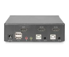 Assmann Electronic Assmann elektroninis DIGITUS KVM jungiklis 2x1 HDMI 2 prievadų vieno Ekrano 4K/30Hz FreeSync