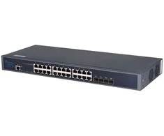Šakotuvas Extralink Chiron | Komutatorius | 24x RJ45 1000Mb/s, 4x SFP+, L3, valdomas