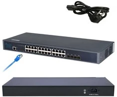 Šakotuvas Extralink Chiron | Komutatorius | 24x RJ45 1000Mb/s, 4x SFP+, L3, valdomas