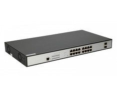 Šakotuvas Extralink ARES valdomas jungiklis 16xRJ45 GbE PoE/PoE+ 150W, 2x SFP, 19 colių stovas