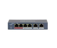Šakotuvas SWITCH POE DS-3E0106P-E/M 4 PRIEVADŲ Hikvision