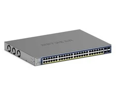Šakotuvas „NETGEAR“ 52 prievadų „PoE“ gigabito / 10G sudedamas išmanusis komutatorius (GS752TXP)