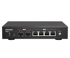 Šakotuvas QNAP QSW-2104-2S tinklo jungiklis Nevaldomas 2.5G Ethernet Juodas