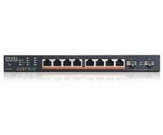 Šakotuvas ZYXEL XMG1915-10EP, 8 prievadų 2,5 GBE, 2 SFP+, 8 x POE++ 130 W išmanusis komutatorius, hibridinis režimas, autonominis arba „Nebulaflex“ debesis (5 metų garantija)