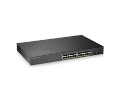 Šakotuvas ZYXEL GS1900-24HP V2, 24-PORT GBE L2 POE SMART SWITCH, RACKMOUNT, 170 WATT (5Y WARRANTY)