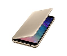 Samsung Galaxy A6+ (2018) dėklas - piniginė (Auksinis) WA605CFE