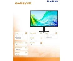 Samsung S61F kompiuterio monitorius 68,6 cm (27") 2560 x 1440 pikselių „Quad HD“ LCD juodas