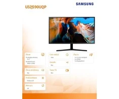 Monitorius SAMSUNG U32J590UQP / 31.5" / Panel VA / 3840x2160 / 16:9 / 60Hz / 4 ms
