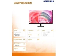 Monitorius Samsung | LS32D700EAUXEN | 32 " | VA | 16:9 | 60 Hz | 5 ms | 3840 x 2160 pikselių | 350 cd/m² | HDMI jungtys quantity 1 | Juodas