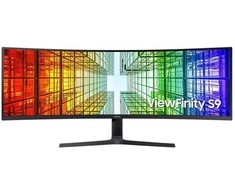 Monitorius - Samsung ViewFinity S9 S49C950UAU 49", Lenktas, Dual QHD, KVM, Juodas