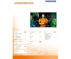 „Samsung Monitorius“ profesionalus QH75C 75 colių matinis 24 val./7 700 (cd/m2) 3840 x 2160 (UHD) S10 grotuvas („Tizen 7“) „Wi-Fi“ / „BT 3“ metai vietoje (LH75QHCEBGCXEN)