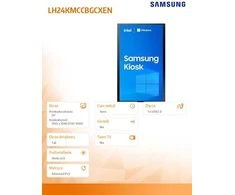 Samsung Profesionalus kiosko monitorius km24c 24 colių matinis, jutiklinis 16h/7 250(cd/m2) 1920x1080(fhd) win10 iot celeron 3 metai d2d (lh24kmccbgcxen)