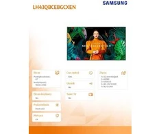 Monitorius SAMSUNG 43 colių UHD/4K 16:9 QB43C Slim-LED 350nits garsiakalbiai 2x10W juodas 3xHDMI 2.0 USB 2.0 x 2 Ethernet WiFi dvijuostis BT ryškumas
