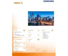 Samsung Profesionalus monitorius VM55C-E 55 colių vaizdo sienelė matinis 24h/7500(cd/m2) 1920x1080 (FHD) Rėmas: 1.3mm (U/L), 0.44 (B/R) 3 metai On-Site (LH55VMCEBGBXEN)