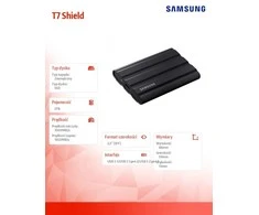 Išorinis kietasis diskas SSD SAMSUNG T7/2TB/USB 3.2/Rašymo greitis 1000 MB/sek/Skaitymo greitis 1050 MB/sek/MU-PE2T0S/EU