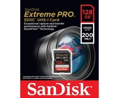 Atminties kortelė SanDisk SDXC 128GB Extreme Pro 200/90 MB/s V30 UHS-I U3