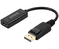 Adapteris Savio DisplayPort (M) v1.2 – HDMI A (F) v1.4, 4K, AK-62