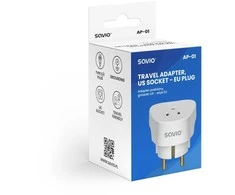 SAVIO AP-01 kelioninis adapteris, JAV lizdas – ES kištukas