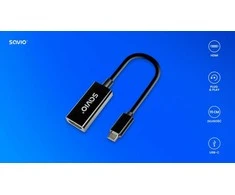 Savio Adapteris USB-C (M) – HDMI (F), 4K, 30Hz, plastikas, AK-79