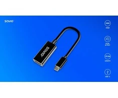 Savio Adapteris USB-C (M) – HDMI (F), 4K, 30Hz, plastikas, AK-79