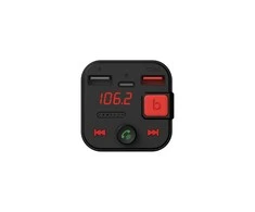 Automobilinė Garso Sistema - Savio FM Siųstuvas, Bluetooth 5.3, QC 3.0, LED Ekranas, Bass Boost
