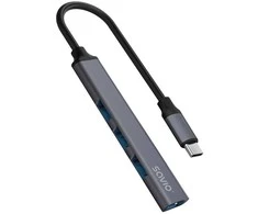 USB adapteris – Savio AK-71 3 x USB-A 2.0, 1 x USB-A 3.0, 4-in-1, 5 Gbps