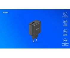 Įkroviklis - Savio La-06/b 30w PDU 3.0 Pilkas