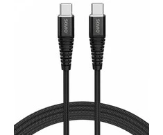 Savio Įkroviklis jungiama į tinklą 65W GaN LA-07 su kablem typu C-USB typ C 100W 1m, balta ir-juoda