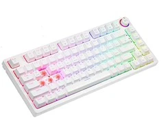 SAVIO PHENIX Baltas Belaidė mechaninė Klaviatūra, Gateron Raudona Pro, ABS