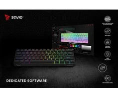 SAVIO BLACKOUT X2 Mechaninė klaviatūra OUTEMU Raudona, Hot Swap