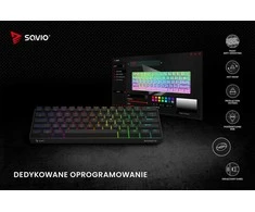 SAVIO BLACKOUT X2 Mechaninė klaviatūra OUTEMU Mėlyna, Hot Swap