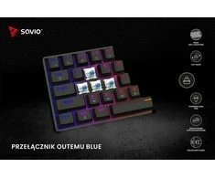 SAVIO BLACKOUT X2 Mechaninė klaviatūra OUTEMU Mėlyna, Hot Swap