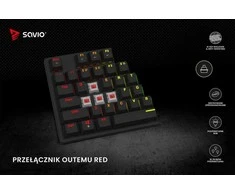 Mechaninė klaviatūra - Savio Tempest X2 RGB Outemu Raudona