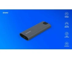 Savio M.2 SSD NVMe išorinio disko korpusas, USB-C 3.1, AK-67, pilkas