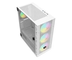 Kompiuterio Korpusas - Savio Raptor X1 ARGB Stiklas/Mažas Tinklas, Balta