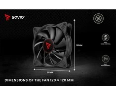 SAVIO Fan Set BLADE X1 SET 3 x 120mm 4-pin PWM juodas