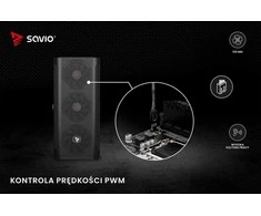 SAVIO VENTILIATORIUS 120 MM 4 KONTAKTŲ PWM MENETĖ