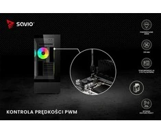 Kompiuterių Ventiliatorių Rinkinys - Savio Blast 3 x 120 mm 3 kontaktų 5 V 4 kontaktų 12 V