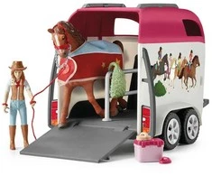 SCHLEICH HORSE CLUB Nuotykis keliaujant automobiliu su priekaba arkliams